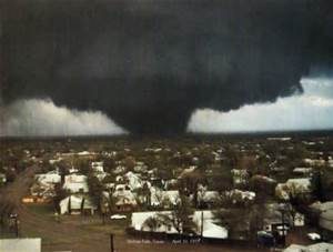 Tornado from April 10, 1979 Photo from archives of Time Record News.